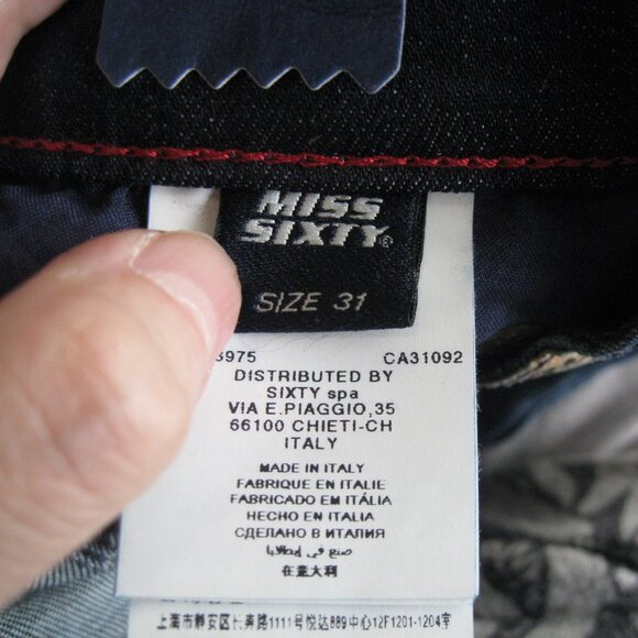 NEW Miss Sixty ILary Women's Jeans Size 31 W x 34 L SLIM Dark Wash Denim - Picture 8 of 16